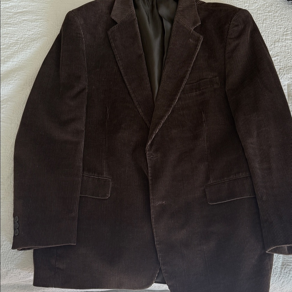 Adolfo Rich Brown Corduroy Blazer